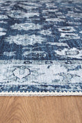 Load image into Gallery viewer, Wedgewood Blue Vintage Area Rug in a floor
