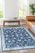 Load image into Gallery viewer, Wedgewood Blue Vintage Area Rug on a front facing

