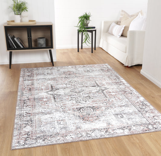 Amelie Machine Washable Rug in living room