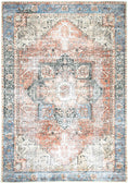 Load image into Gallery viewer, Distressed Vintage Cezanne Terracotta Sky Area Rug
