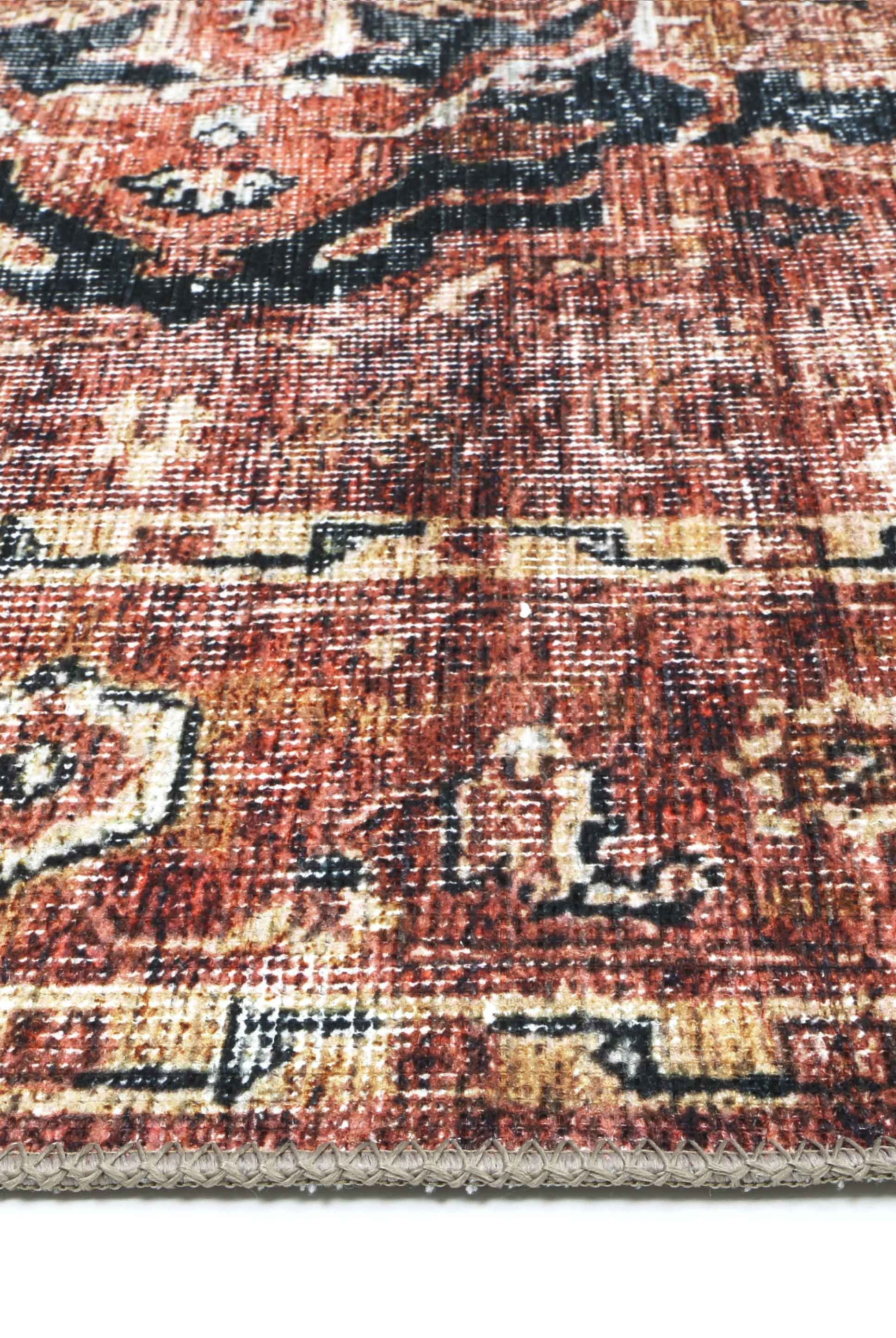  Distressed Vintage Cezanne Terracotta Area Rug zoomed