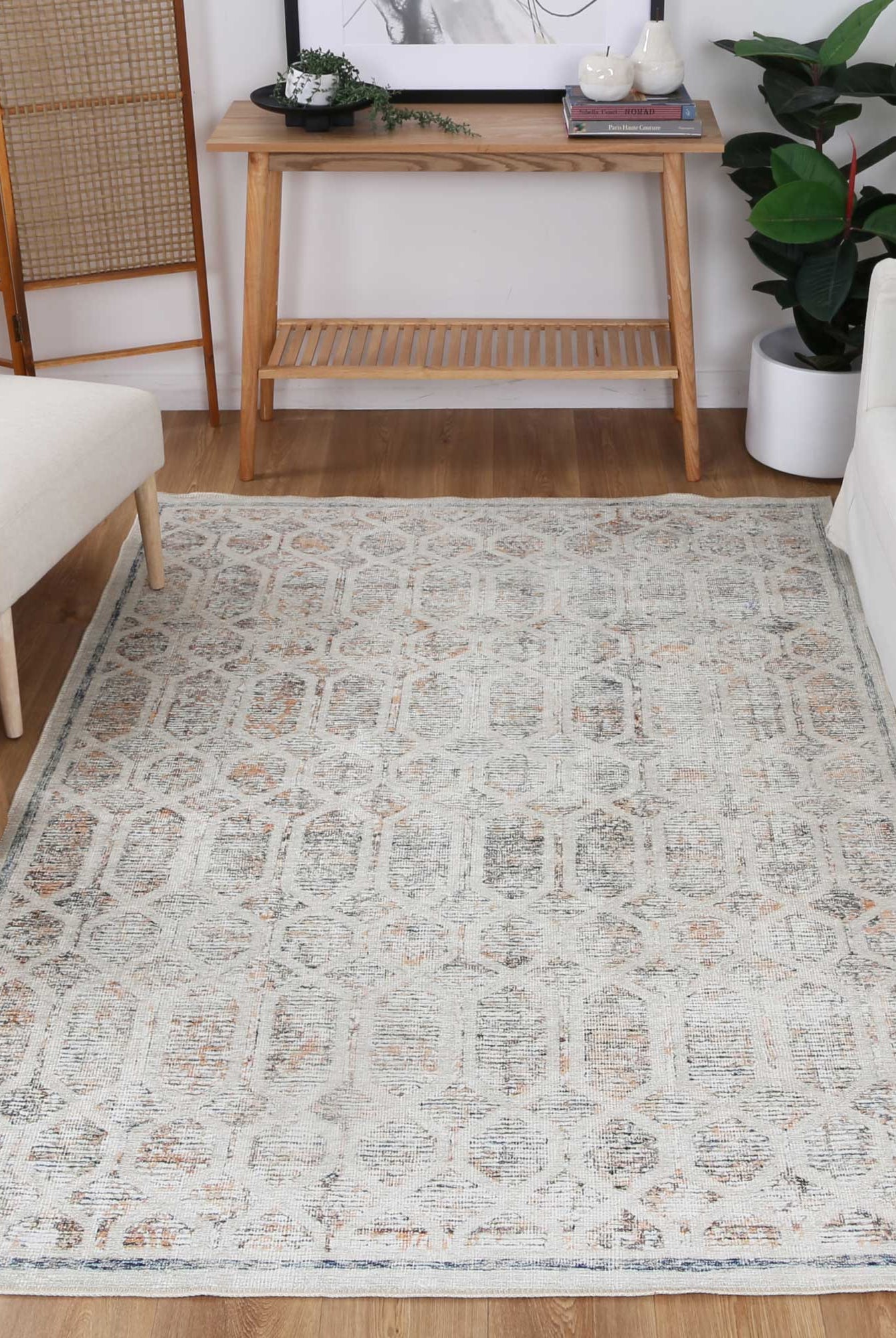 Chantilly Lace Multi Rug in living room