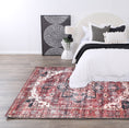 Load image into Gallery viewer, Distressed Vintage Cezanne Terracotta Area Rug in room
