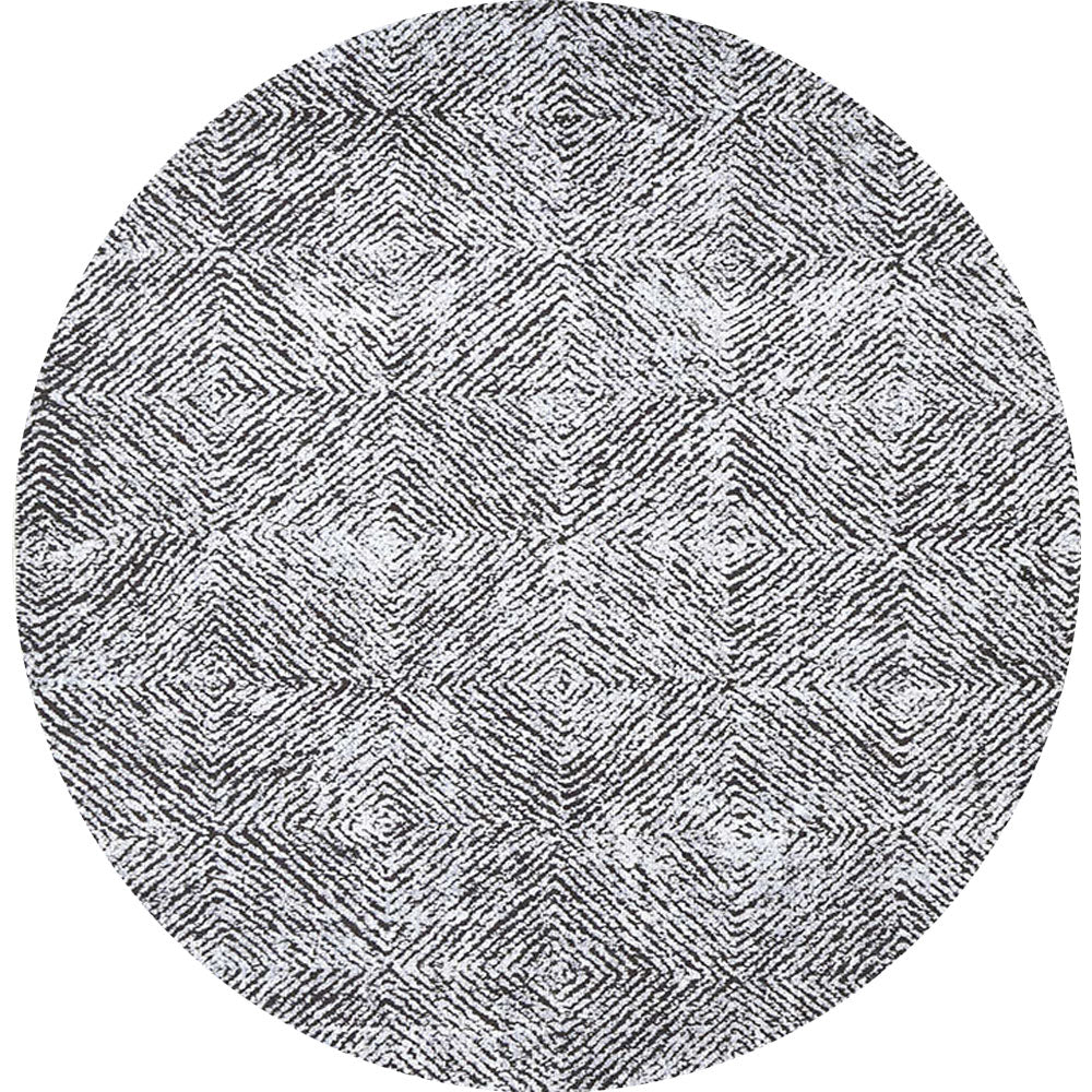 Contemporary Lauro Grey Round Rug