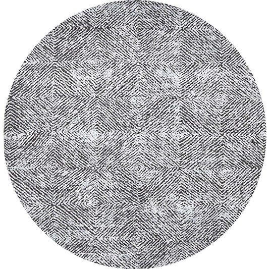 Contemporary Lauro Grey Round Rug