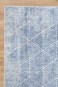 Load image into Gallery viewer, Greenport Denim Rug side facing
