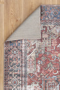 Load image into Gallery viewer, Sophia Heritage Rust Rug one side folded
