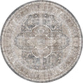 Load image into Gallery viewer, Distressed Vintage Kendra Ash Round Rug Full View
