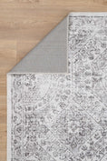 Load image into Gallery viewer, Versailles Winter Gray Rug folded
