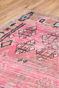 Load image into Gallery viewer, Vintage Chaima Tribal Rose Rug Runner side facing

